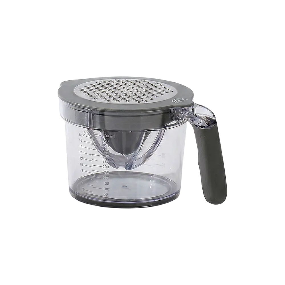 Momaz Grater & Citrus Juicer 2-in-1 with Measuring Cup 600ml Model Black & Grey 5