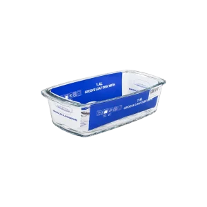 Momaz PYREX Rectangular Loaf Baking Dish Borosilicate Glass 1.4L Transparent