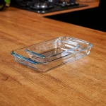Momaz Pyrex Glass Baking Dish Set Borosilicate Oven Safe Bakeware 2 Pieces Transparent1