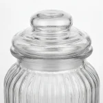 Ribbed Glass Storage Jar 1L with Glass Lid Professional Storageware in Lebanon2
