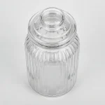 Ribbed Glass Storage Jar 1L with Glass Lid Professional Storageware in Lebanon3