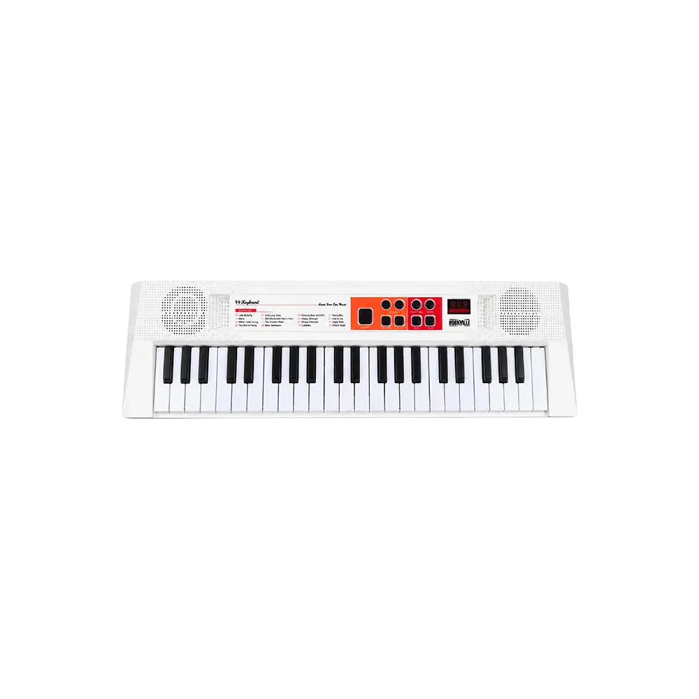 Rockville 44-Key Educational Musical Organ with Microphone–White