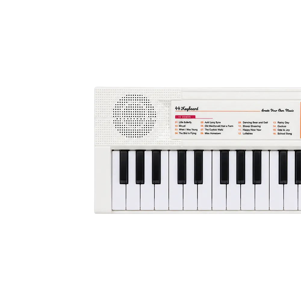 Rockville 44-Key Educational Musical Organ with Microphone–White 2