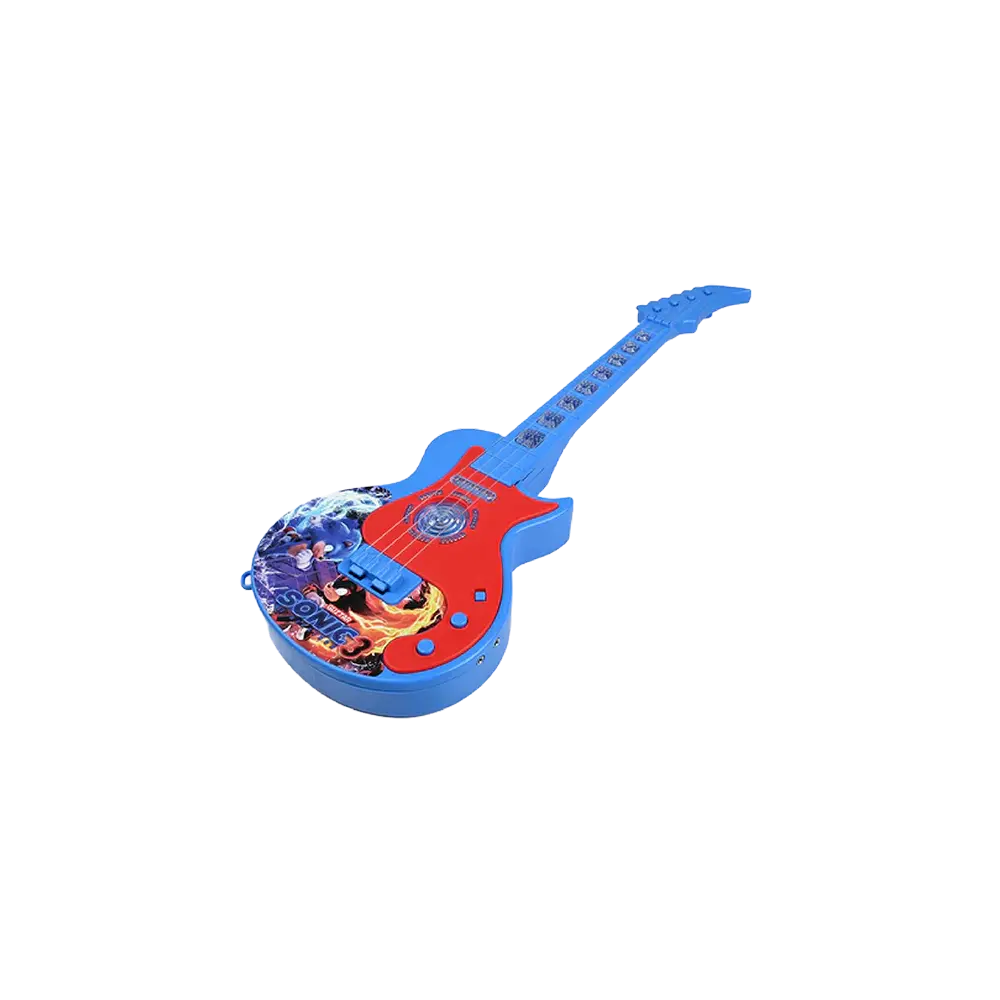 Sonic 3 Kids Blue & Red Musical Guitar 58cm with Microphone & Led Light 2