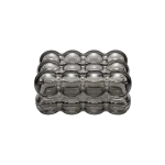 Spring Loaded Tissue Box Automatic Tissue Lift Standard Size Bubble Design Smoke Grey