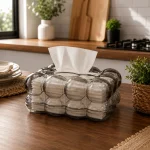 Spring-Loaded-Tissue-Box-Automatic-Tissue-Lift-Standard-Size-Bubble-Design-Smoke-Grey1 Spring Loaded Tissue Box Automatic Tissue Lift Standard Size Bubble Design Smoke Grey1