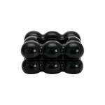 Spring Loaded Tissue Box Rear Refill Access Standard Size Bubble Model Glossy Black