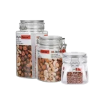 Style House Airtight Glass Storage Jar Clip Lock Food Container (1.55L,1.25L,450ml) Professional Storageware in Lebanon