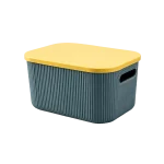 Sun Plast 21L Shell Ribbed Storage Box with Lid & Handles LV