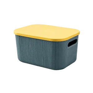 Sun Plast 21L Shell Ribbed Storage Box with Lid & Handles LV