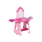 Wandafong Kids 24PCS Dressing Table Makeup Play Set Pink with Light & Sound