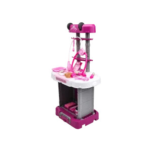 Wandalong 3 in 1 Purple & Pink Kids Medical Table & Suitcase Play Set–40 Pieces–Model W087A1