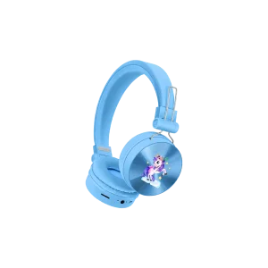 Wireless Bluetooth Headphones 40mm GA 208k Blue Unicorn Design
