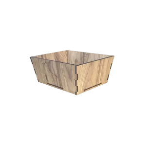 Wooden Organizer Basket Compact Open Design Model 021 Natural Wood1