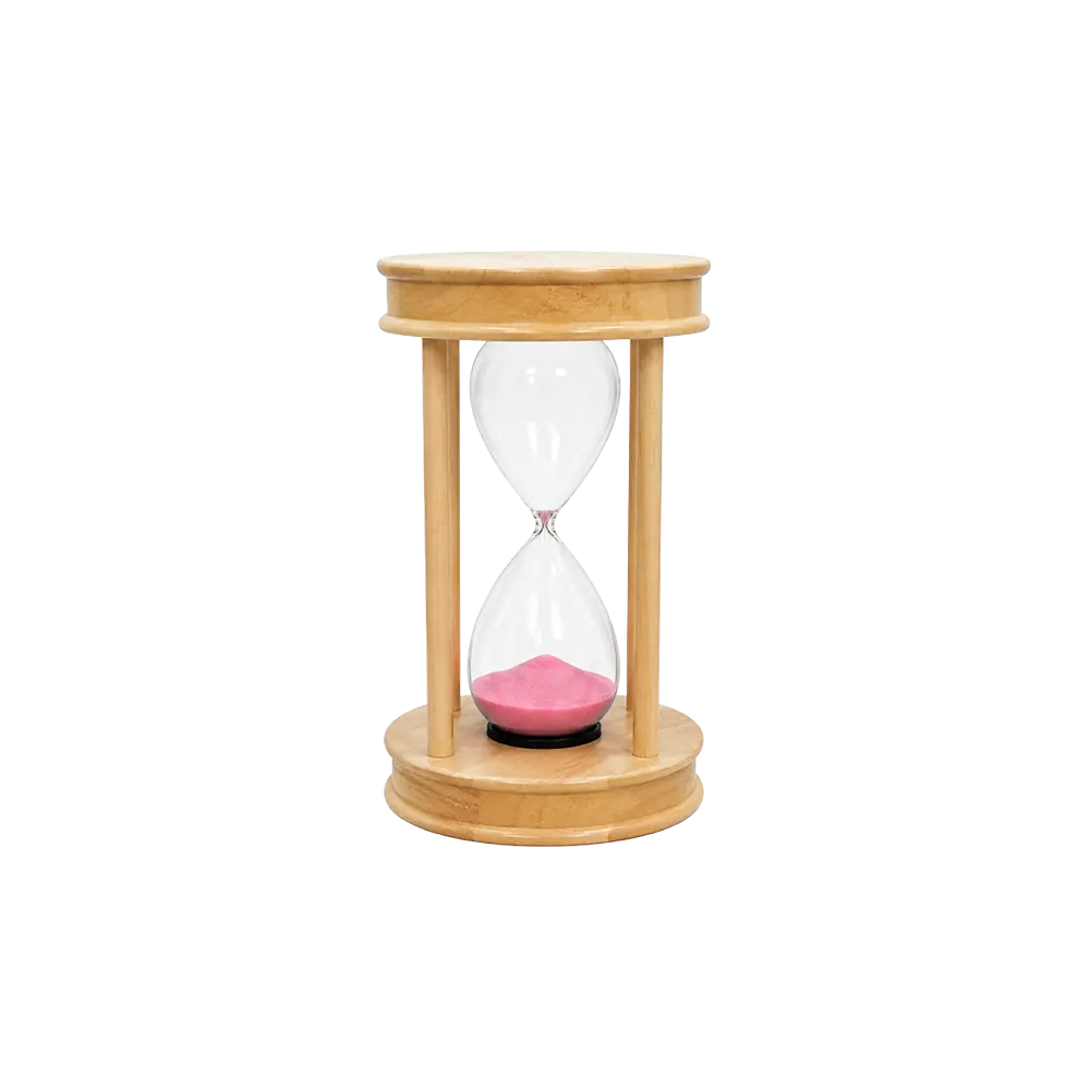 Wooden-Sand-Timer-10-Minute-Decorative-Hourglass-Natural-Wood-Pink-Sand Wooden Sand Timer 10 Minute Decorative Hourglass Natural Wood Pink Sand