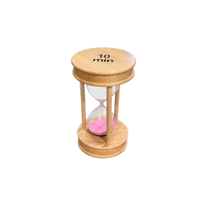 Wooden Sand Timer 10 Minute Decorative Hourglass Natural Wood Pink Sand1