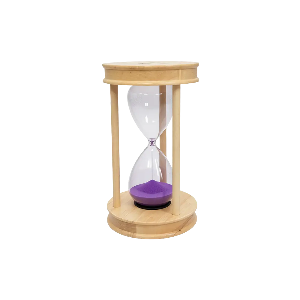 Wooden-Sand-Timer-15-Minute-Decorative-Hourglass-Natural-Wood-Purple-Sand Wooden Sand Timer 15 Minute Decorative Hourglass Natural Wood Purple Sand