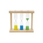 Wooden Sand Timer 5, 10 & 15 Minutes 3 in 1 Decorative Hourglass Natural Wood