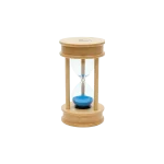 Wooden Sand Timer 5 Minute Decorative Hourglass Natural Wood Blue Sand