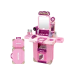 Xiong Cheng Kids 3 in 1 Beauty Vanity Play Set Pink with Mirror & Accessories Model 008
