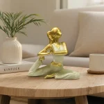 Yoga-Lady-Resin-Figurine-Modern-Meditation-Home-Decor-Gold-&-White1 Yoga Lady Resin Figurine Modern Meditation Home Decor Gold & White1