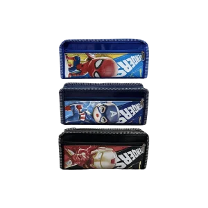 Avengers Pencil Case with Dual Zipper Compartments & Character Design