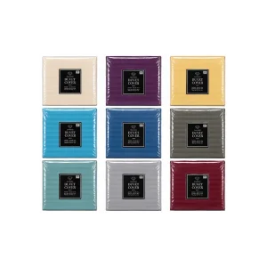 Diamond 4 Piece Duvet Cover Set Striped Design with Fitted Sheet 180 x 200 cm Assorted Colors