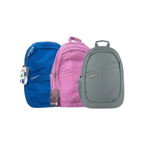Exsport Backpack with Dual Compartments & Front Organizer Pocket Large SBEXBP2627511 2 in 1 Model Blue Gray & Pink