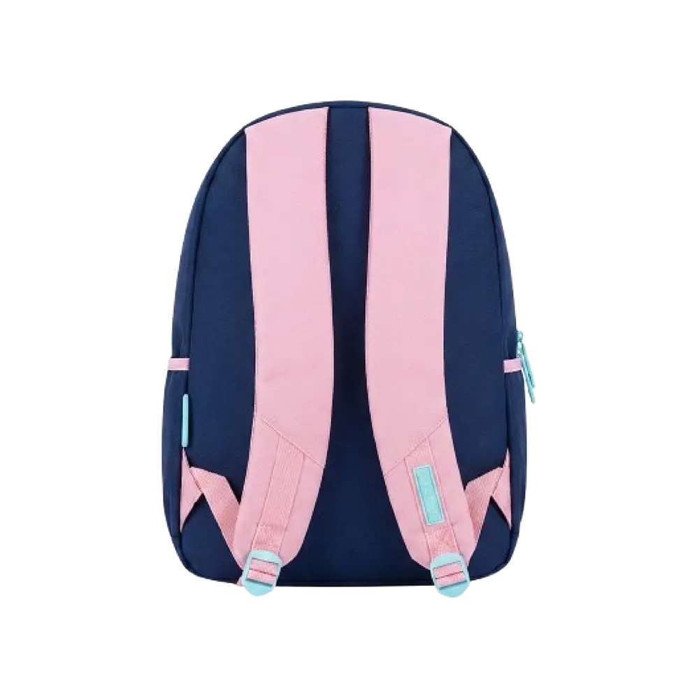 Exsport Kids Backpack with Butterfly Design & Multiple Compartments Large SBEXBP2627563 Navy Blue & Pink1