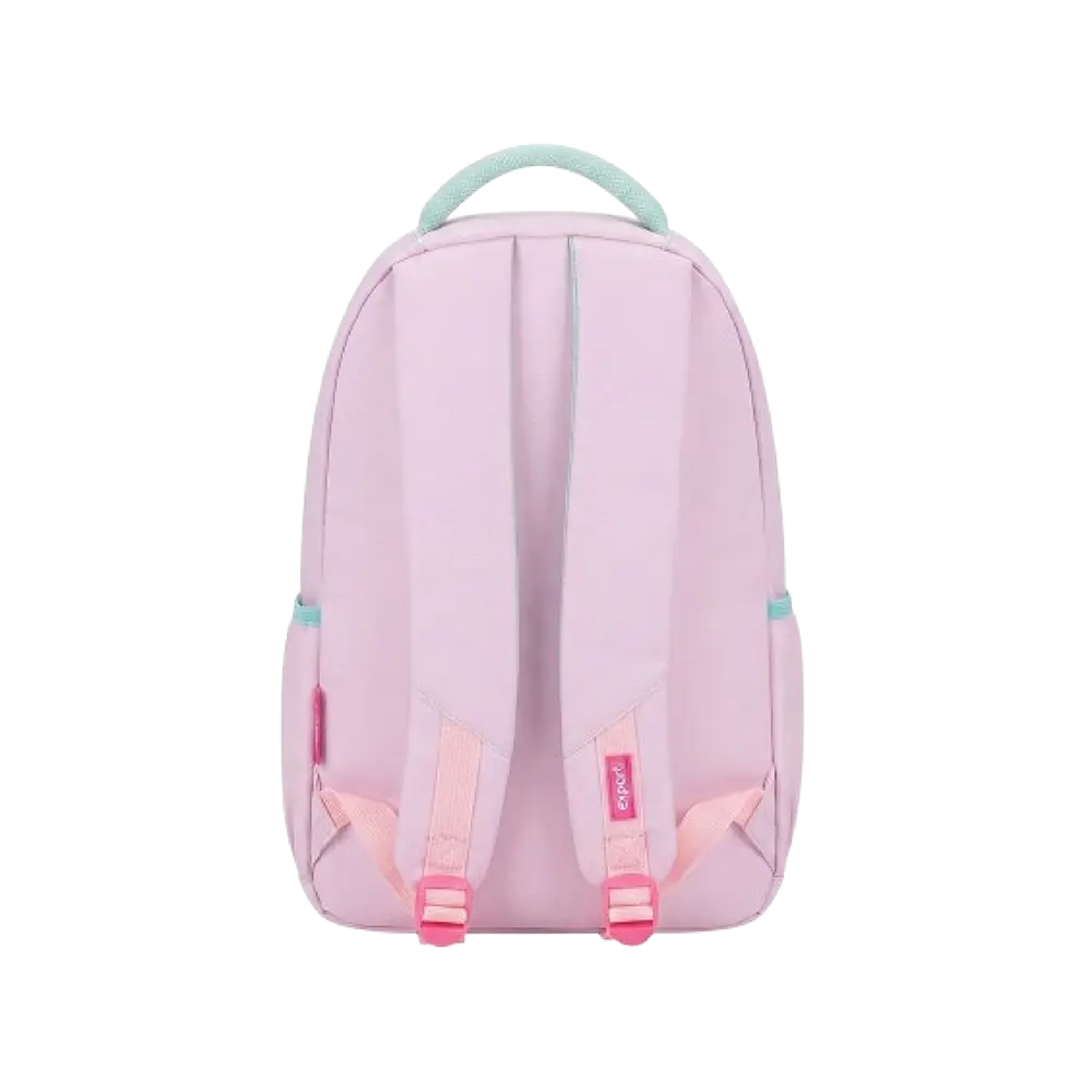 Exsport Kids Backpack with Rainbow & Heart Print WIth Multiple Zippered Compartments Large SBEXBP2627566 Light Pink1