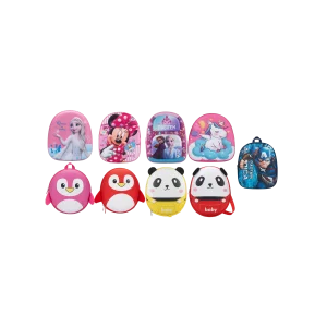 Kids Backpack with 3D Front Panels & Padded Mesh Back Small Character Print Model