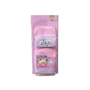 Multi Compartment Pencil Case with Cute Bear & Butterfly Design1