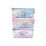 Pastel Butterfly Pencil Case with Star Print & Heart Zipper