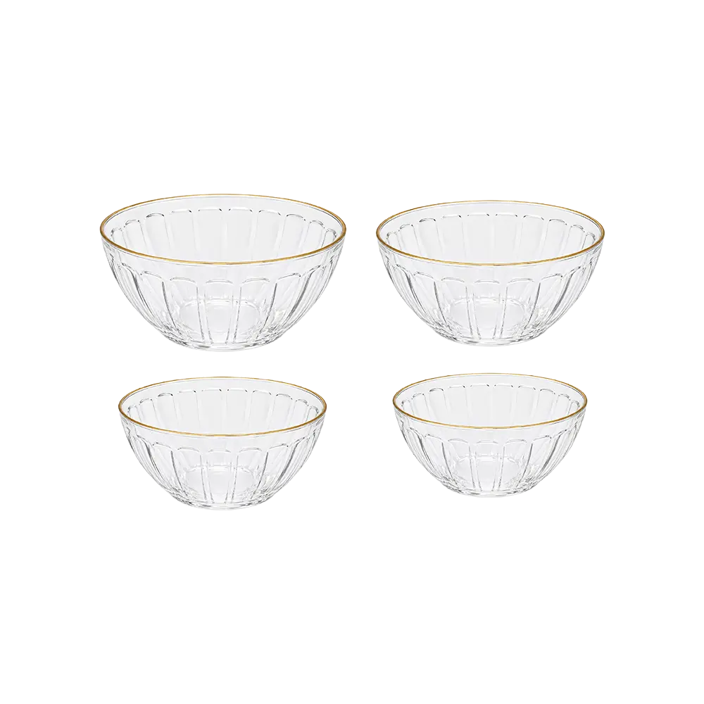 Plexi-Round-Fruit-Bowl-–-Ribbed-Design-with-Gold-Rim Plexi Round Fruit Bowl – Ribbed Design with Gold Rim