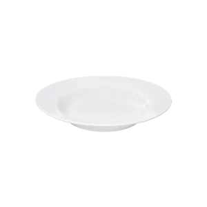 Porcelain Deep Plate – Classic White 9 Inch