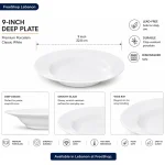 Porcelain-Deep-Plate-–-Classic-White-9-Inch-203682 Porcelain Deep Plate – Classic White 9 Inch