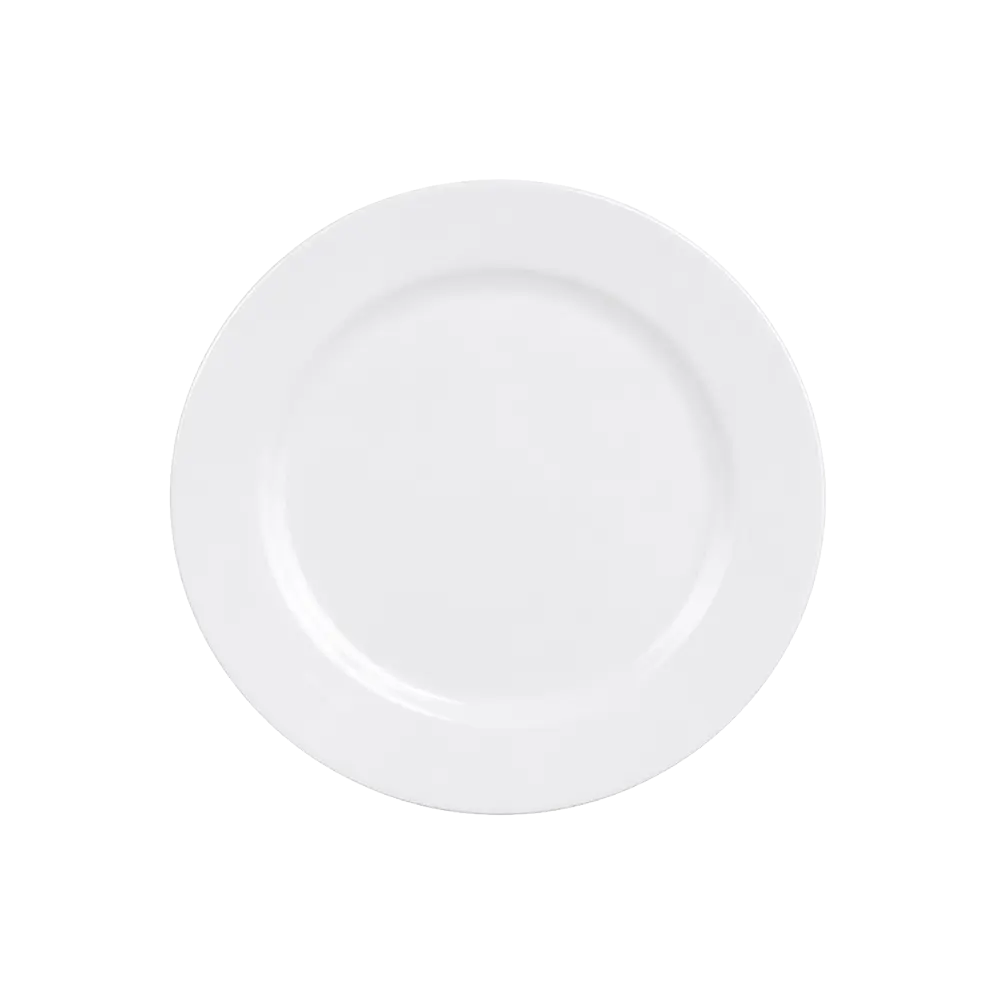 Porcelain Flat Plate – Classic White 10 Inch