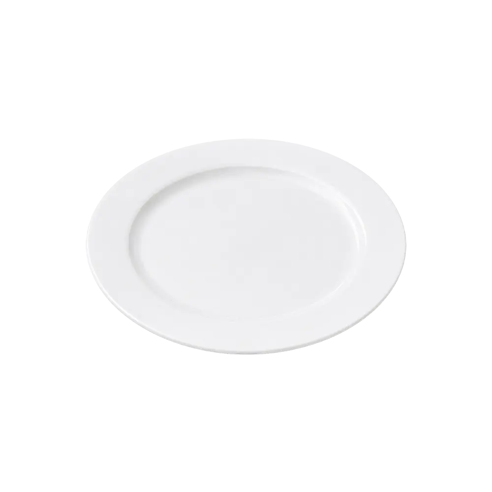 Porcelain Flat Plate – Classic White 10 Inch
