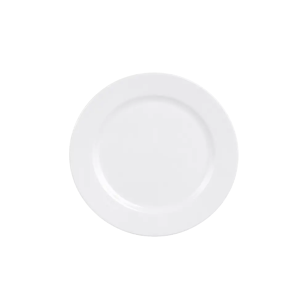 Porcelain Flat Plate – Classic White 7 Inch