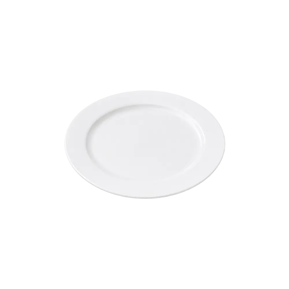 Porcelain Flat Plate – Classic White 7 Inch