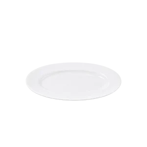 Porcelain Oval Serving Plate – Classic White 14 Inch