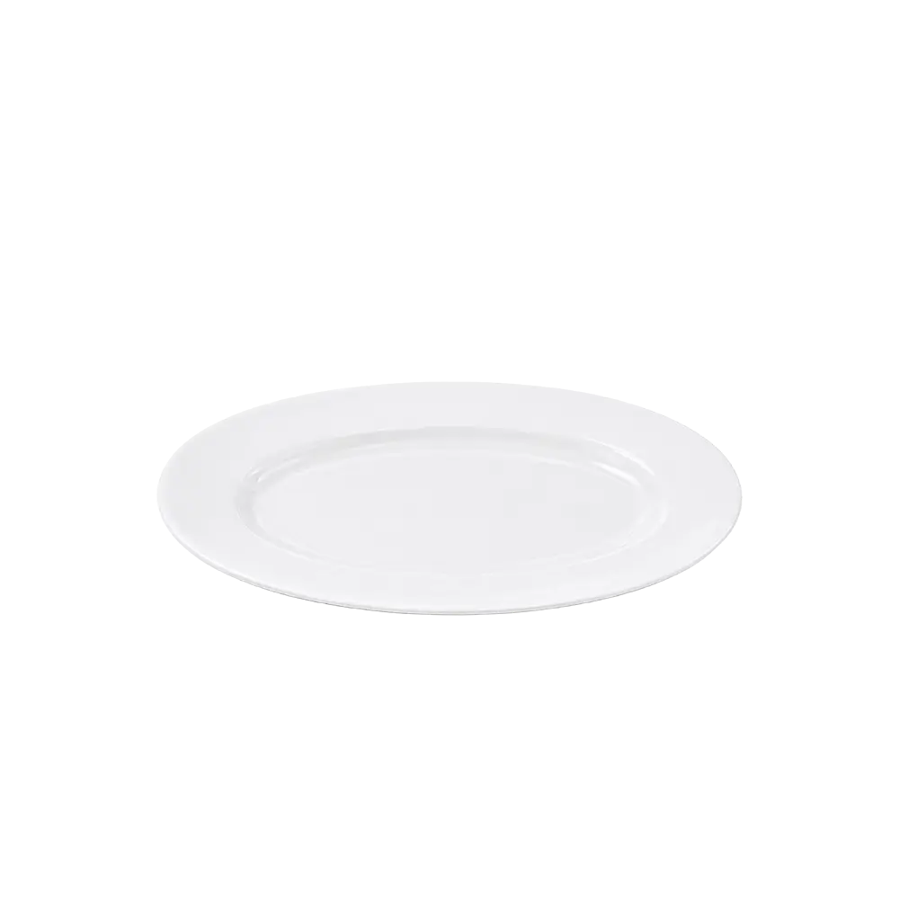 Porcelain Oval Serving Plate – Classic White 14 Inch