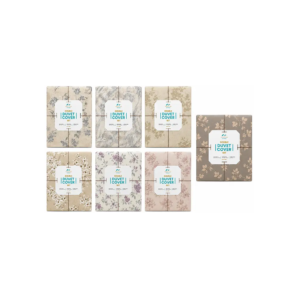 Prestige-Home-Double-Duvet-Cover-Set---Floral-&-Botanical-Designs---200-x-210-+-25-cm---MNU-884--Assorted-Colors Prestige Home Double Duvet Cover Set Floral & Botanical Designs 200 x 210 + 25 cm MNU 884 Assorted Colors