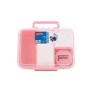 SQTCH Large Multi Compartment Lunch Box Removable Food Inserts Pink