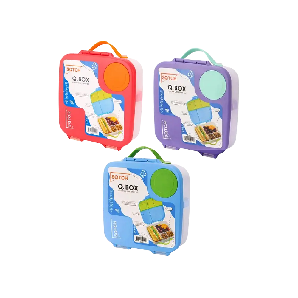 SQTCH-Q.Box-Multi-Compartment-Lunch-Box---Leak-Proof-Compartments--SK10512---Assorted-Colors SQTCH Q.Box Multi Compartment Lunch Box Leak Proof Compartments SK10512 Assorted Colors