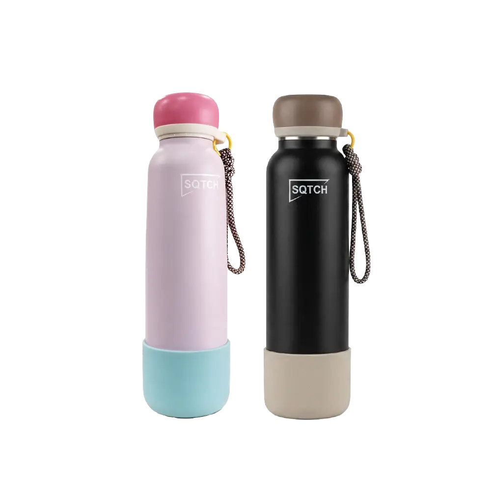 SQTCH SK10470 Stainless Steel Water Bottle with Protective Base & Carry Strap – 720ML SQTCH SK10470 Stainless Steel Water Bottle with Protective Base & Carry Strap – 720ML
