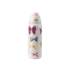 SQTCH Stainless Steel Water Bottle with Carry Handle – 960ml 32oz – SK10177 Light Pink