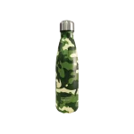 SQTCH Stainless Steel Water Bottle – Camouflage Design & Screw Cap – 500ml – SK10157 – Green Camo