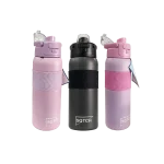 SQTCH Stainless Steel Water Bottle – Push Lock Lid & Textured Grip – 900ml – SK10548