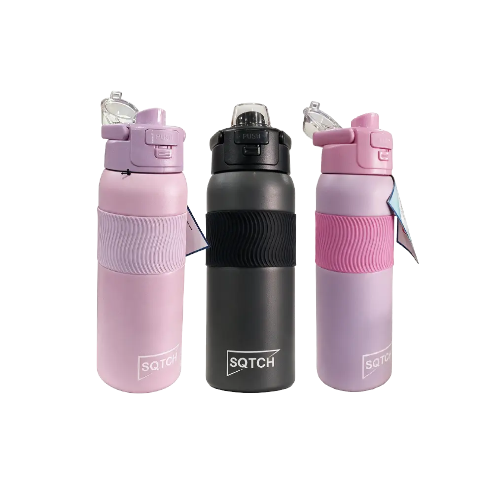 SQTCH-Stainless-Steel-Water-Bottle-–-Push-Lock-Lid-&-Textured-Grip-–-900ml-–-SK10548- SQTCH Stainless Steel Water Bottle – Push Lock Lid & Textured Grip – 900ml – SK10548